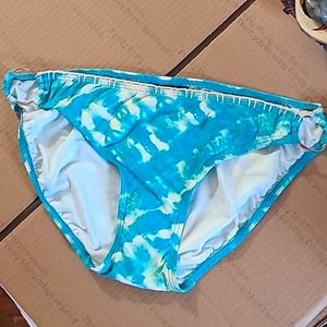 Coco Reef Aqua /White Tye Dye Bikini Bottom NWT
